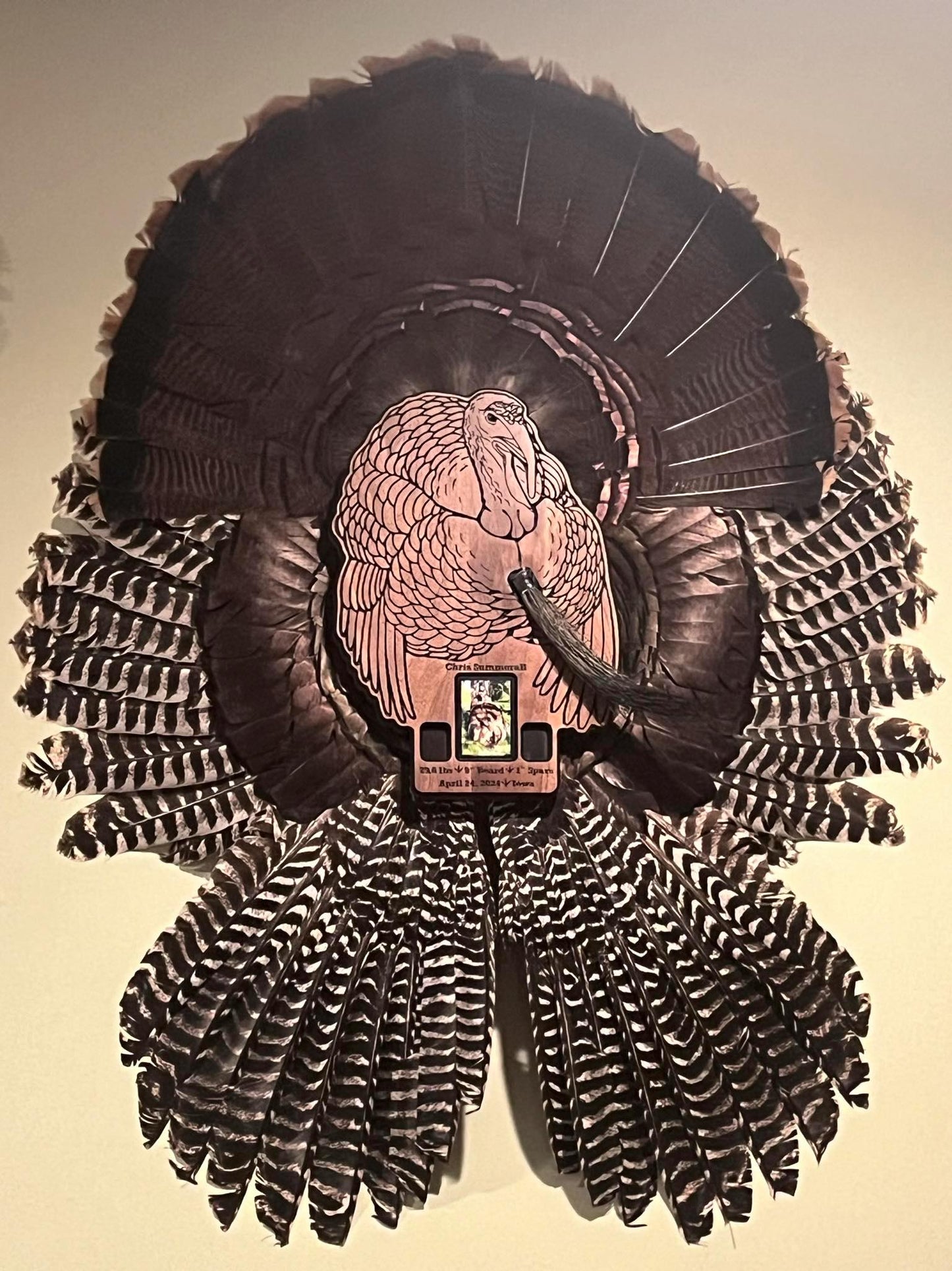 Personalized Turkey Plaque Tail Mount