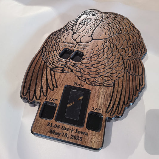 Personalized Turkey Plaque Tail Mount