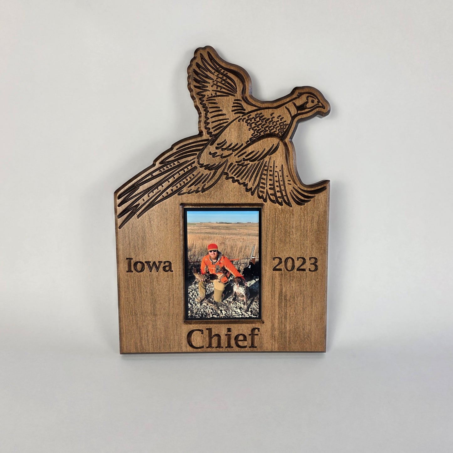 Personalized Pheasant Tail Mounting Plaque - Dog Memorial
