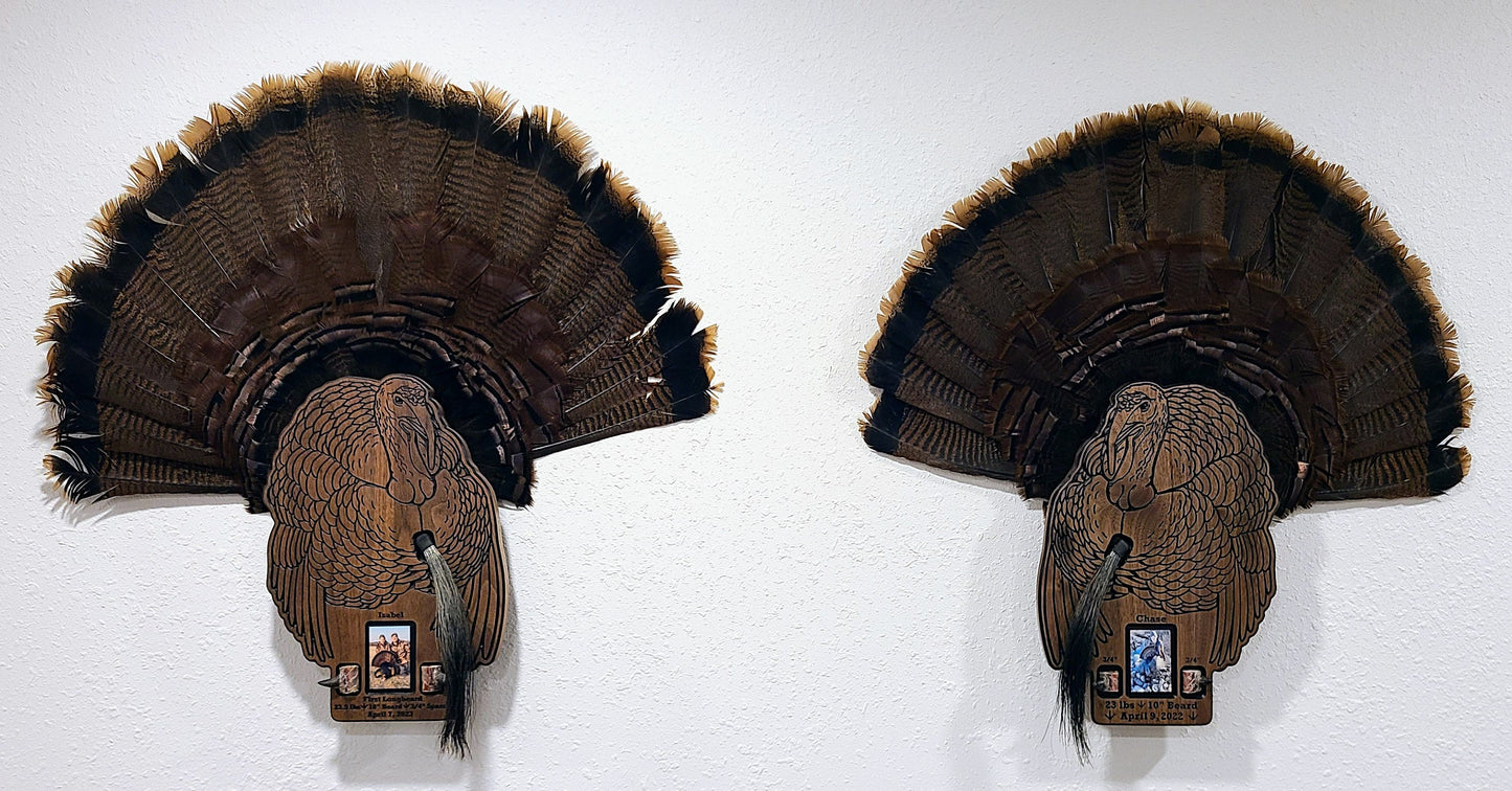Personalized Turkey Plaque Tail Mount