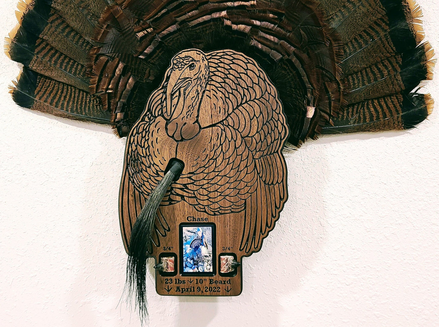 Personalized Turkey Plaque Tail Mount